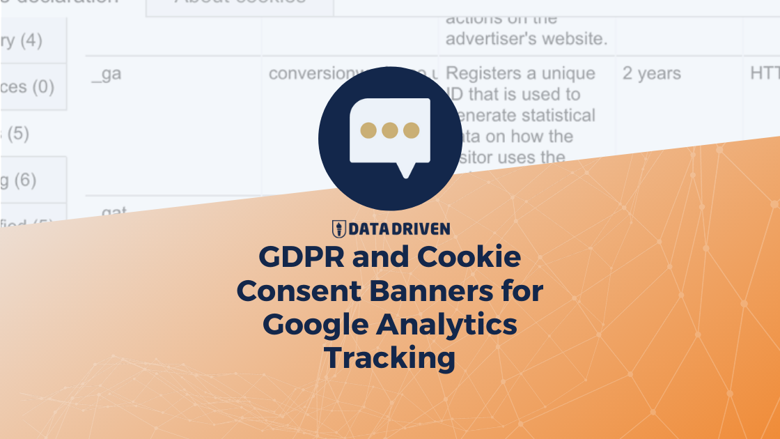 Gdpr And Cookie Consent Banners For Google Analytics Tracking Data Driven U