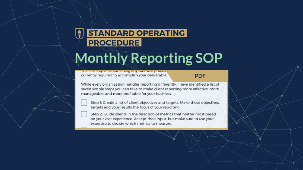 Business Growth Strategies - Monthly Reporting SOP